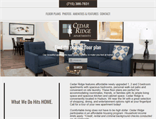 Tablet Screenshot of cedar-ridge-apartments.com